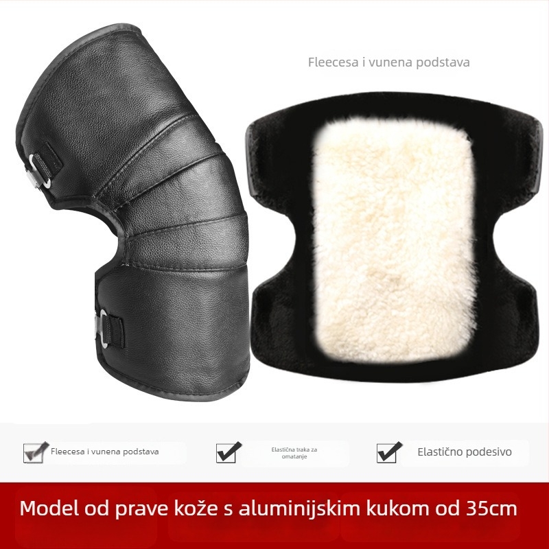 Unisex zaštitne koljenice za motocikl s vunenom podstavom, vjetrootpornost, zimsku zaštitu za vožnju biciklom