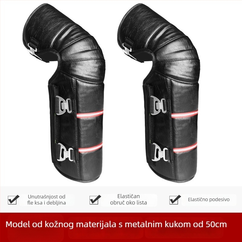 Unisex zaštitne koljenice za motocikl s vunenom podstavom, vjetrootpornost, zimsku zaštitu za vožnju biciklom
