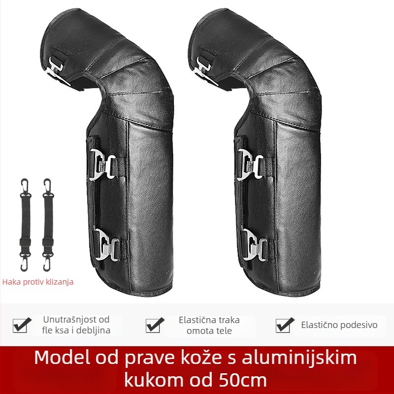 Unisex zaštitne koljenice za motocikl s vunenom podstavom, vjetrootpornost, zimsku zaštitu za vožnju biciklom