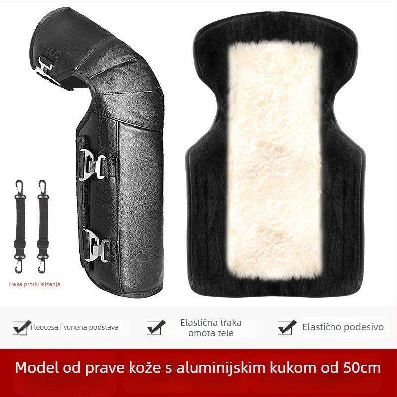 Unisex zaštitne koljenice za motocikl s vunenom podstavom, vjetrootpornost, zimsku zaštitu za vožnju biciklom