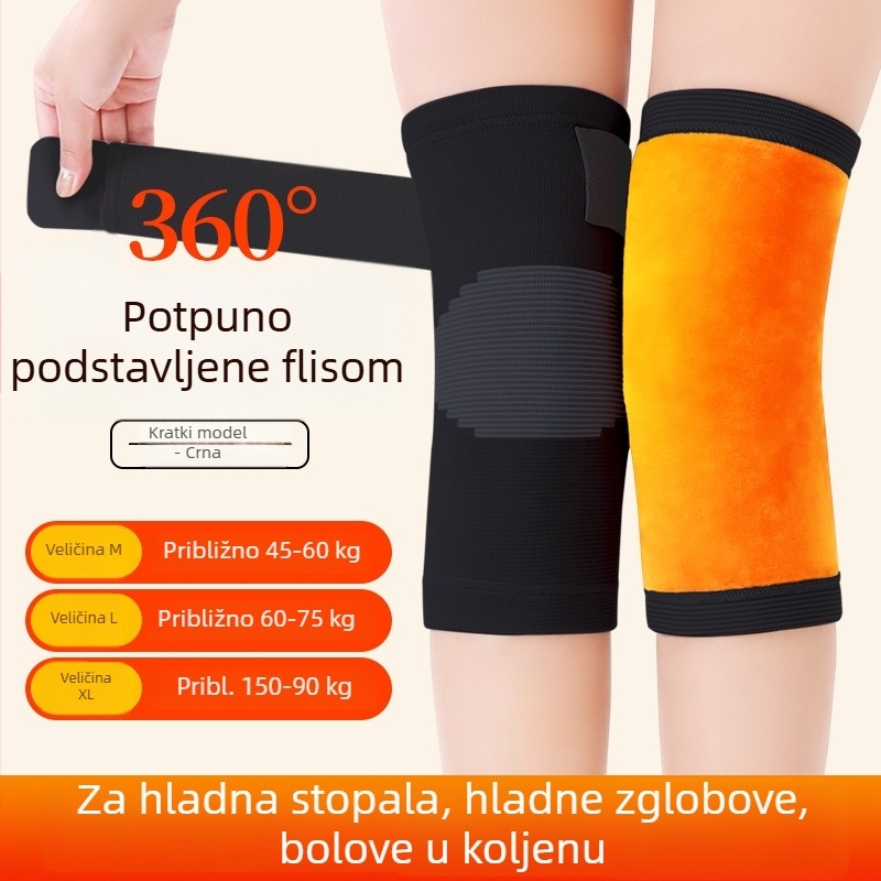 Duge termo koljena zaštita od hladnoće, unisex za starije osobe, s debelim flisom iznutra