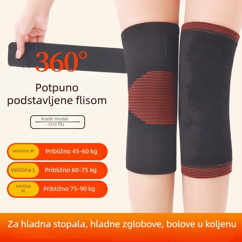 Duge termo koljena zaštita od hladnoće, unisex za starije osobe, s debelim flisom iznutra