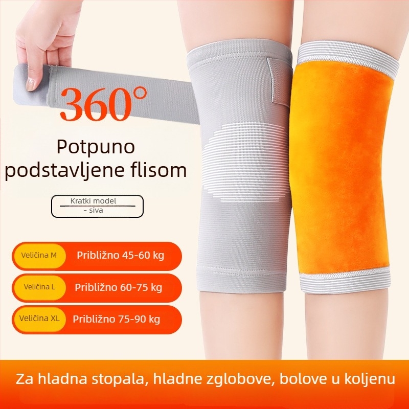 Duge termo koljena zaštita od hladnoće, unisex za starije osobe, s debelim flisom iznutra