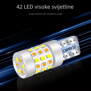 T10 LED pozicijsko svjetlo, dvobojno, 42SMD, 12V, 0.18A, aluminij visoke klase
