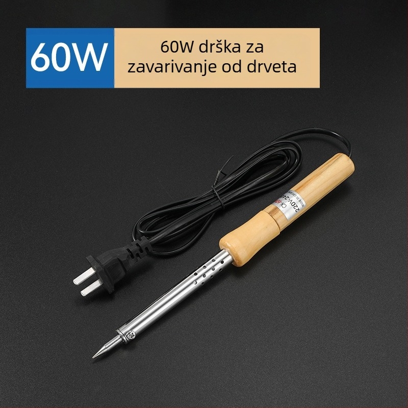 Električno lemilo s drvenom drškom, vanjsko grijanje, 60W, 220V, 480°C