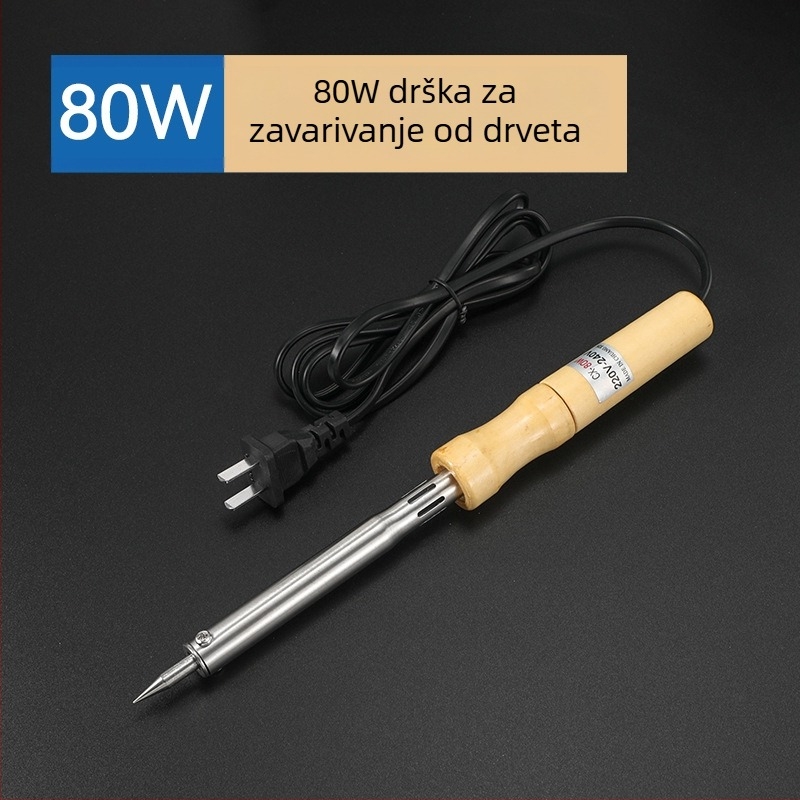 Električno lemilo s drvenom drškom, vanjsko grijanje, 60W, 220V, 480°C