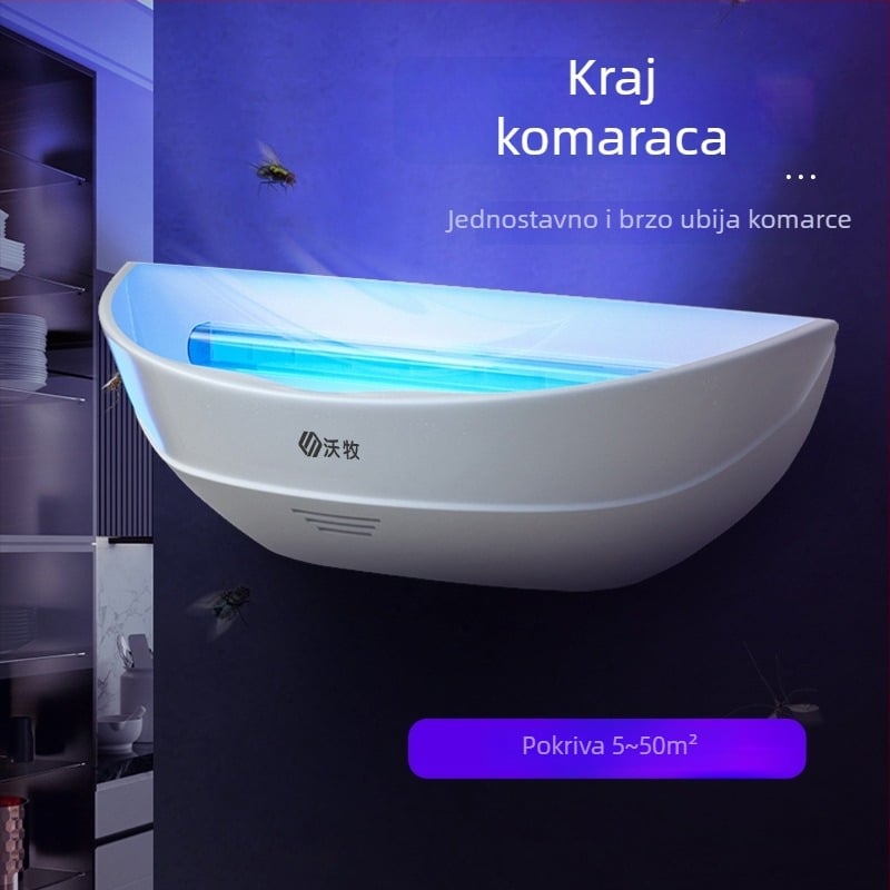 Ljepljiva lampa za komarce – LED svjetlo, hvatanje svjetlosnim valovima, ne rotira, model WM600-GB01L, pogodno za 61㎡+
