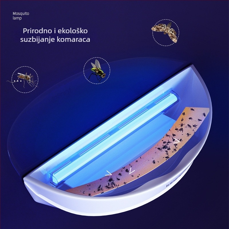 Ljepljiva lampa za komarce – LED svjetlo, hvatanje svjetlosnim valovima, ne rotira, model WM600-GB01L, pogodno za 61㎡+