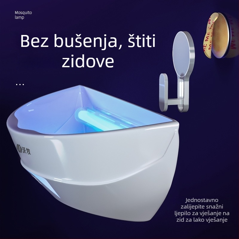 Ljepljiva lampa za komarce – LED svjetlo, hvatanje svjetlosnim valovima, ne rotira, model WM600-GB01L, pogodno za 61㎡+