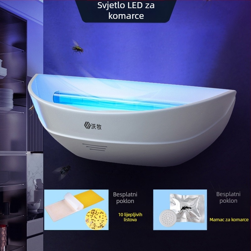 Ljepljiva lampa za komarce – LED svjetlo, hvatanje svjetlosnim valovima, ne rotira, model WM600-GB01L, pogodno za 61㎡+