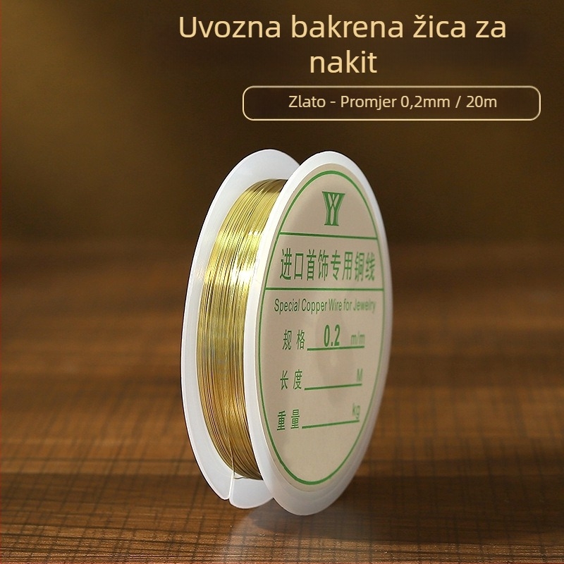 Bakarni žični bakar za DIY dodatke Hanfu u antičkom stilu, proces izvlačenja žice, uzorak Osam Oči, podrijetlo Yiwu