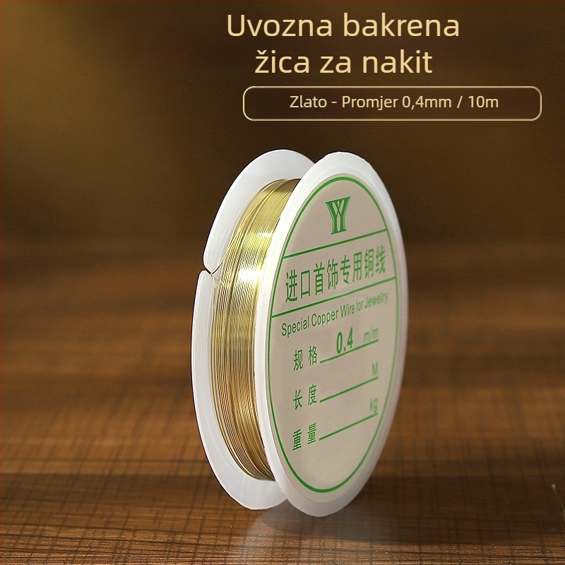 Bakarni žični bakar za DIY dodatke Hanfu u antičkom stilu, proces izvlačenja žice, uzorak Osam Oči, podrijetlo Yiwu