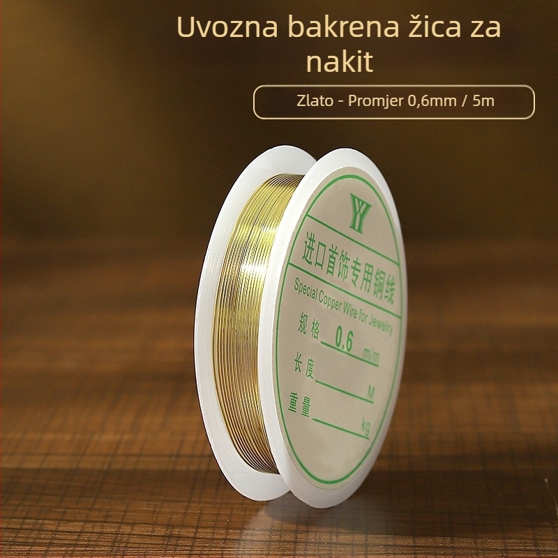 Bakarni žični bakar za DIY dodatke Hanfu u antičkom stilu, proces izvlačenja žice, uzorak Osam Oči, podrijetlo Yiwu