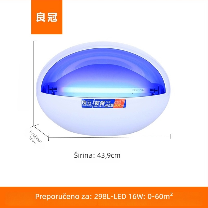 Zidna ljepljiva lampa za hvatanje komaraca i muha, model LG-298L, T5-8W, 220V, prilagodljiva, veleprodaja za trgovce