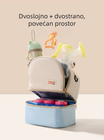 Torba za čuvanje dojke s hlađenjem za posao, prijenosna izolirana torba za dojilje, višenamjenska torba za majku i dijete, lagana torba preko ramena, vanjska tkanina: Oxford, podstava: poliester, zima 2024