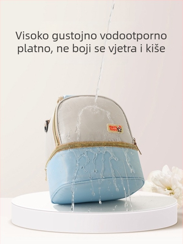 Torba za čuvanje dojke s hlađenjem za posao, prijenosna izolirana torba za dojilje, višenamjenska torba za majku i dijete, lagana torba preko ramena, vanjska tkanina: Oxford, podstava: poliester, zima 2024