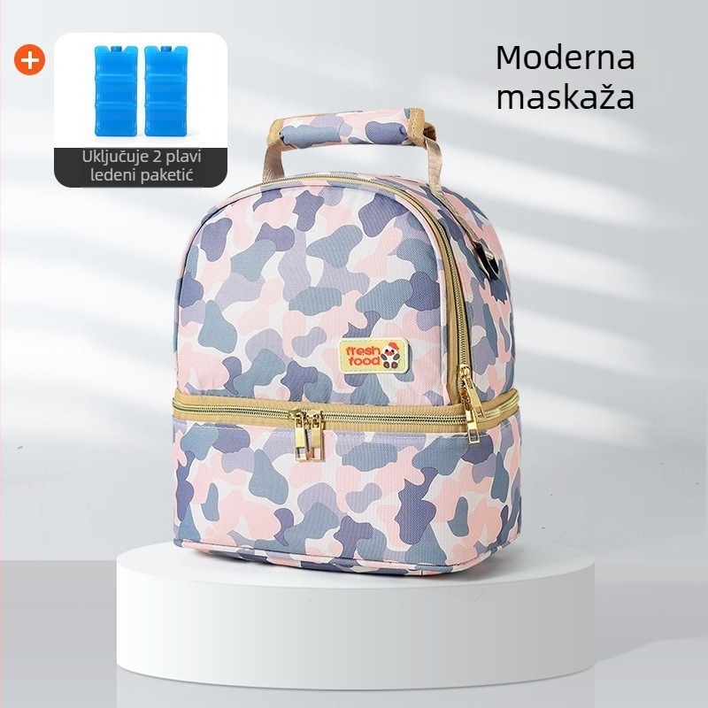 Torba za čuvanje dojke s hlađenjem za posao, prijenosna izolirana torba za dojilje, višenamjenska torba za majku i dijete, lagana torba preko ramena, vanjska tkanina: Oxford, podstava: poliester, zima 2024
