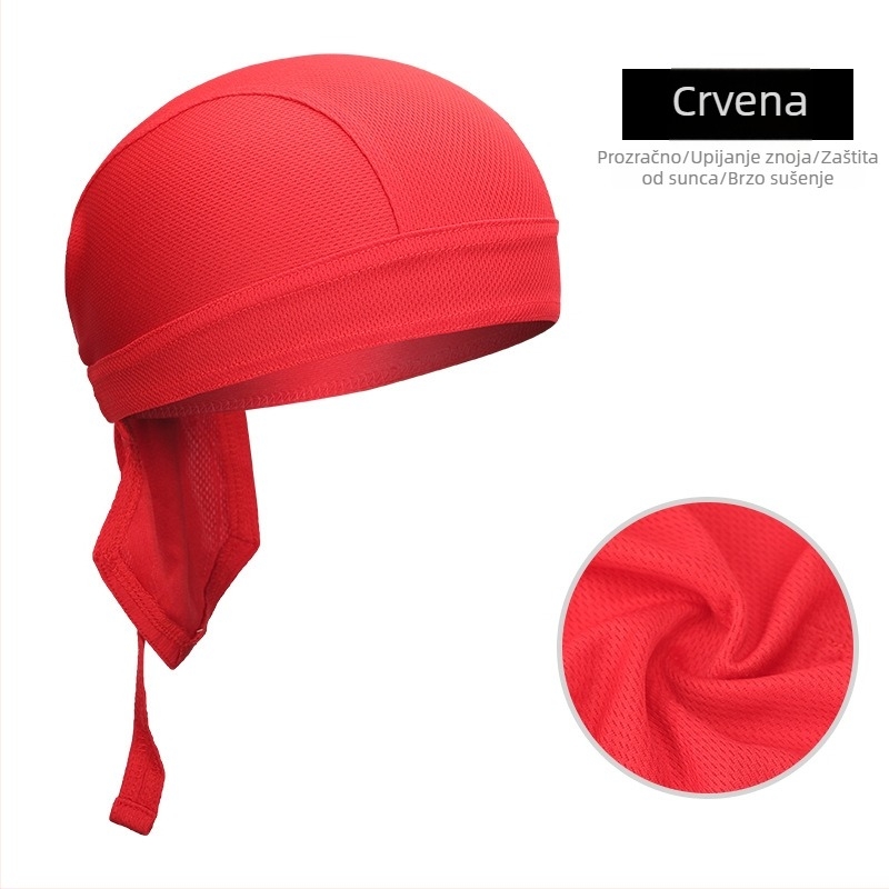 Ciklistička piratska kapa-bandana, brzo sušenje, poliester, unisex za odrasle, sportska kapa ispod kacige