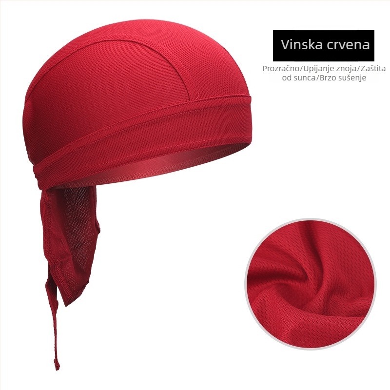 Ciklistička piratska kapa-bandana, brzo sušenje, poliester, unisex za odrasle, sportska kapa ispod kacige