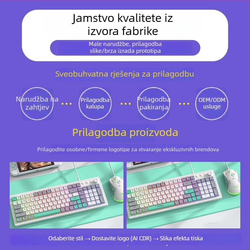 Bežična Bluetooth miša FV-W309S s dvostrukim načinom (Bluetooth + 2.4G), 1600dpi, 4 tipke, USB, ergonomski dizajn