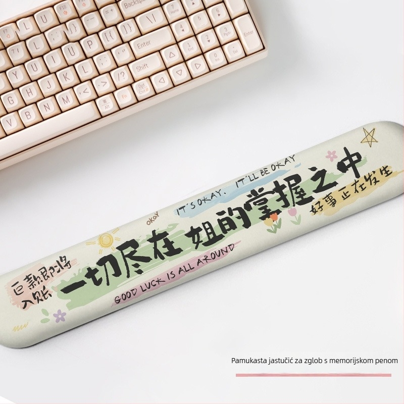 Podložak za zglob miša – protuklizni, otporan na habanje, gumeni materijal, model Letter, za ured