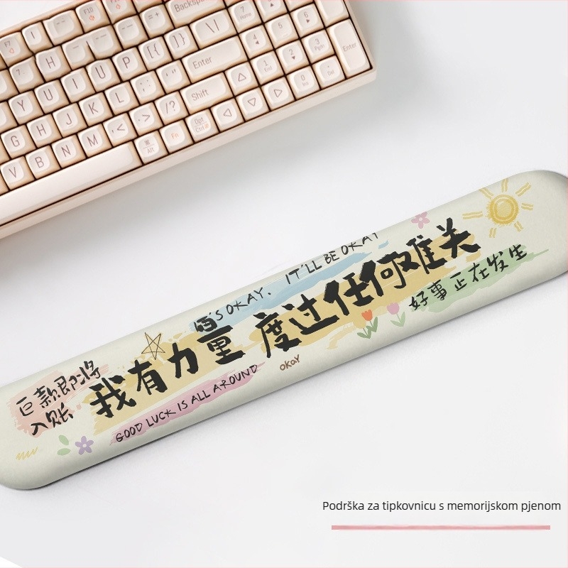 Podložak za zglob miša – protuklizni, otporan na habanje, gumeni materijal, model Letter, za ured