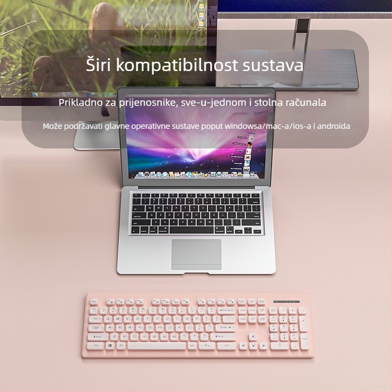 Komplet tipkovnice i miša s brojčanim blokom - USB priključak - ABS plast - bez jastučića za zapešće