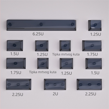 XDA set kapica za tipke za mehaničku tipkovnicu | PC materijal | XDA profil | Kompatibilno sa zelenim osovinskim prekidačima | Podržava prilagodbu