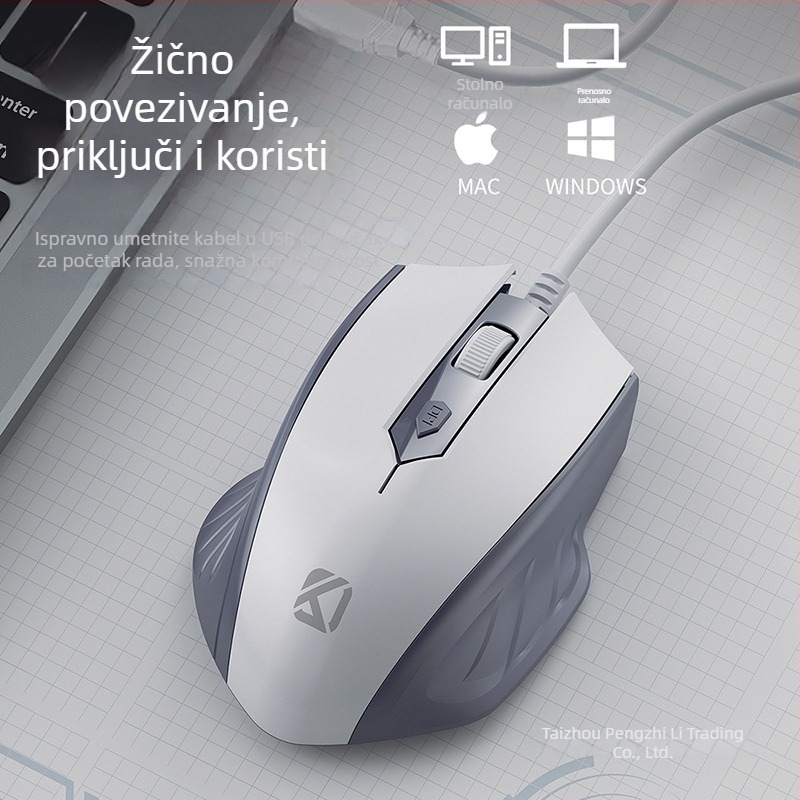 Žični USB optička miša, 4 tipke, za notebook i stolno računalo