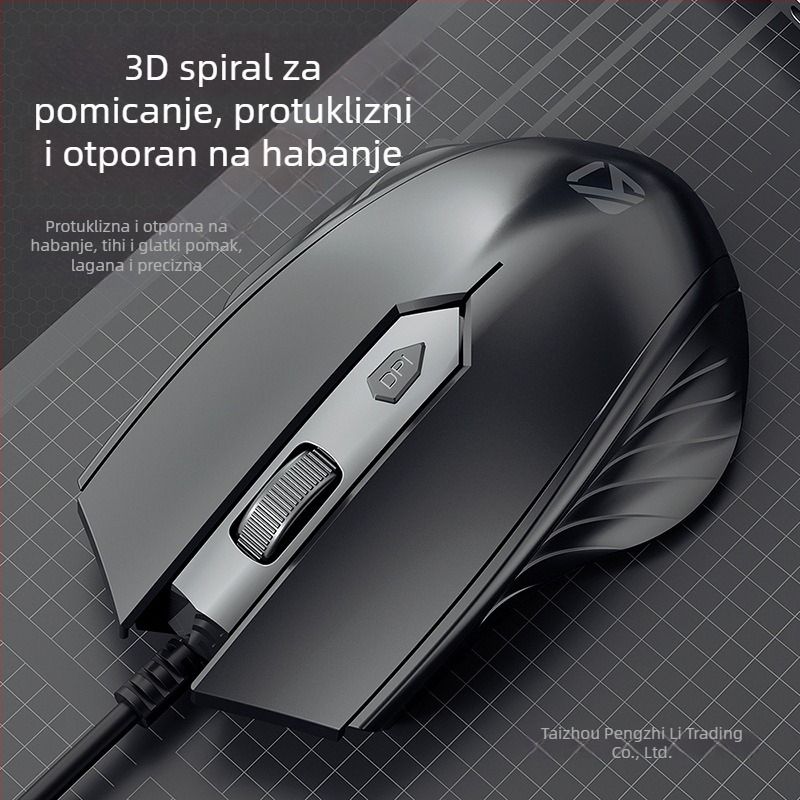 Žični USB optička miša, 4 tipke, za notebook i stolno računalo