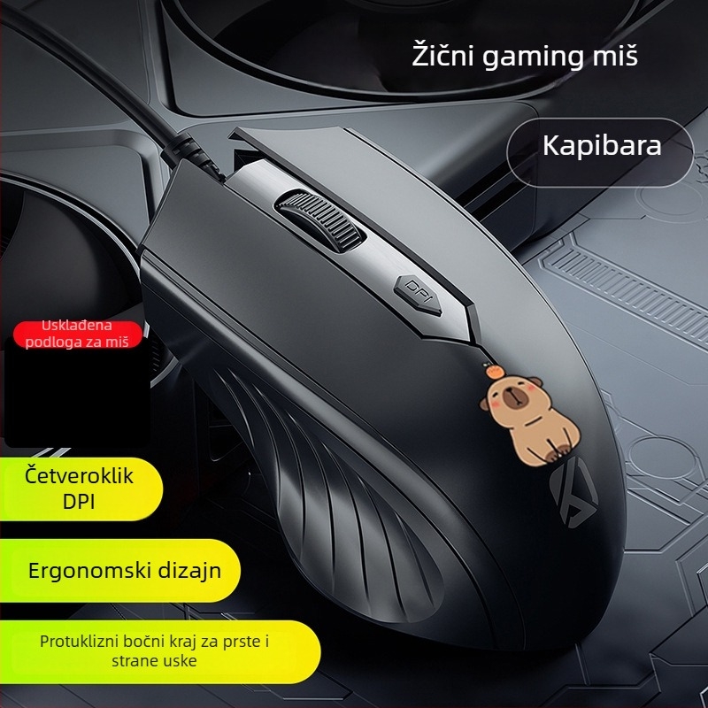 Žični USB optička miša, 4 tipke, za notebook i stolno računalo