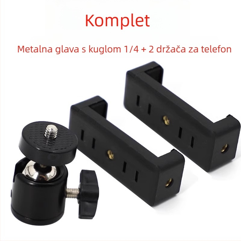 Friendly Držač za telefon za prijenos uživo, stativ s rotirajućim klipom i gimballom, 360° snimanje iznad, plastični podni stalak