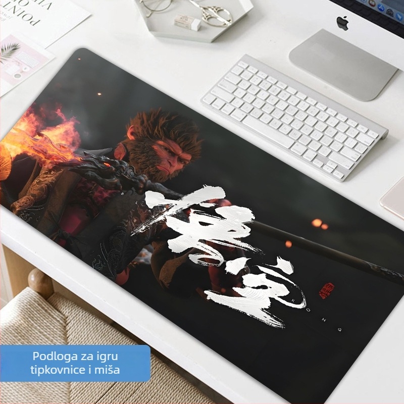 Velika podloga za miš s tekstilnom površinom, motivom Wukong i tiskanim logom, model YKY-6566