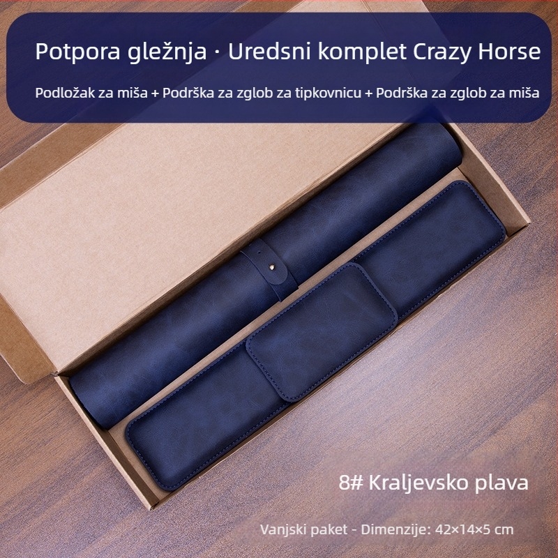 Trostruki set podložnica za miš s podrškom za zglob i podrškom za tipkovnicu – jednostrana, Cortex materijal, oblik stolne podloge