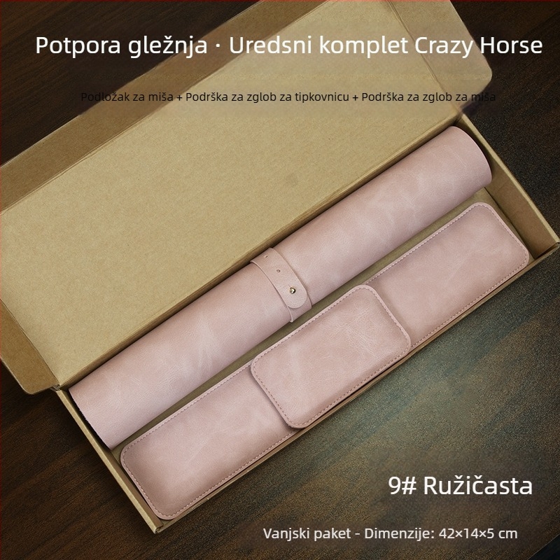 Trostruki set podložnica za miš s podrškom za zglob i podrškom za tipkovnicu – jednostrana, Cortex materijal, oblik stolne podloge