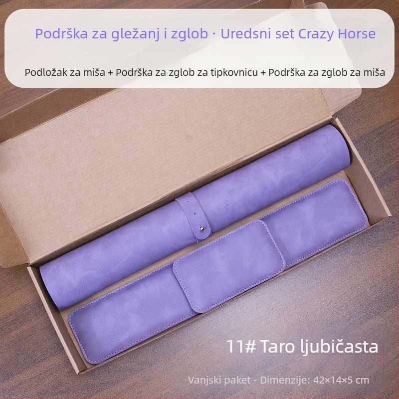 Trostruki set podložnica za miš s podrškom za zglob i podrškom za tipkovnicu – jednostrana, Cortex materijal, oblik stolne podloge