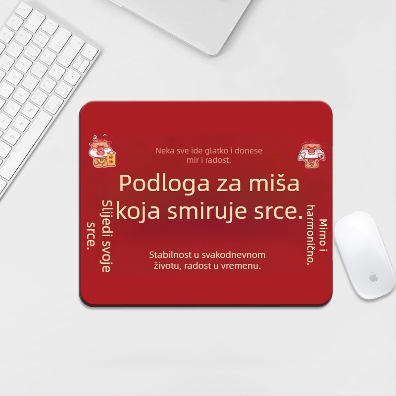 Mala kreativna podloga za miš za ured, unisex, podloga za laptop, prijenosna, debela s šivan rubom