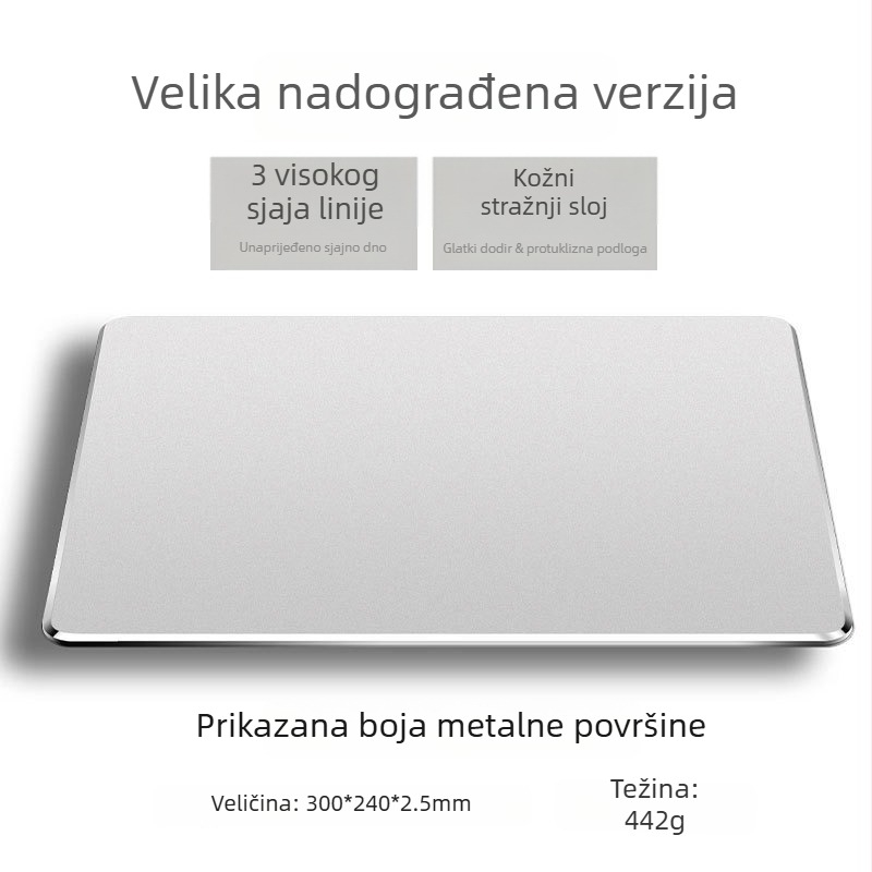 Podloga za miš od smole, dvostrana kožna površina, otporna na znoj, gaming, model Sd21a, prijenosna radna podloga