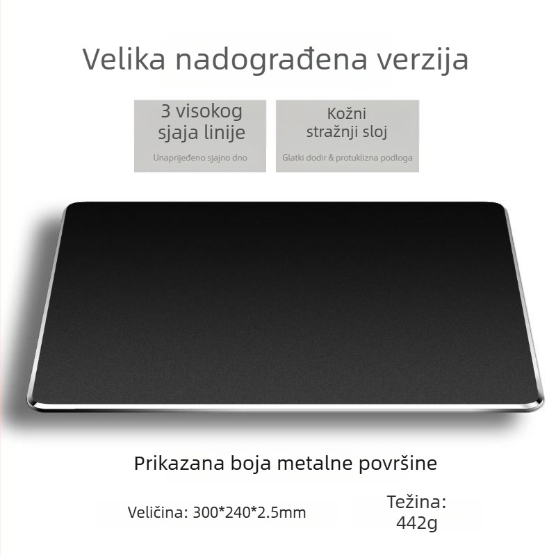 Podloga za miš od smole, dvostrana kožna površina, otporna na znoj, gaming, model Sd21a, prijenosna radna podloga