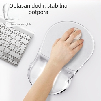Silicijska podložnica za miš za zglob – ergonomska, mala podloga s trakom za zglob (Model L9; jednostrana; Tip: mala podloga; Materijal: silikon; OEM/prilagodba)