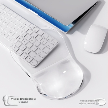 Silicijska podložnica za miš za zglob – ergonomska, mala podloga s trakom za zglob (Model L9; jednostrana; Tip: mala podloga; Materijal: silikon; OEM/prilagodba)