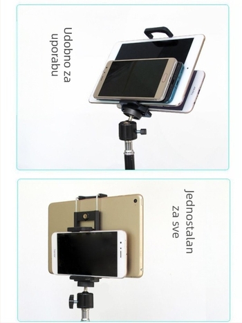 Stalak za mobitel i tablet – metalna konstrukcija, pogodan za korištenje u krevetu, za livestream, fotografiranje i snimanje videa