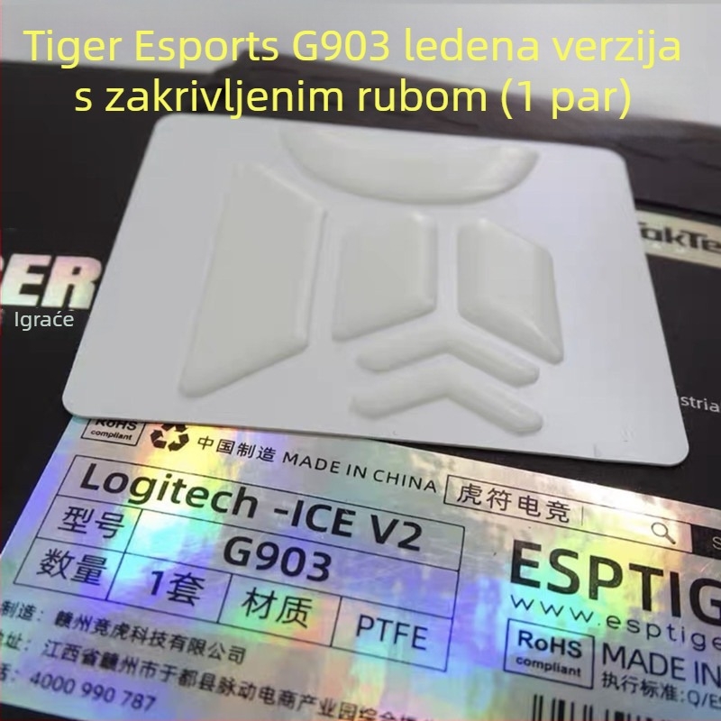 Tiger talisman gaming nožice za miš – ledena verzija, kompatibilno s G102/G302/G403/G502/G603/G703/GPW1/GPX, 1 kom