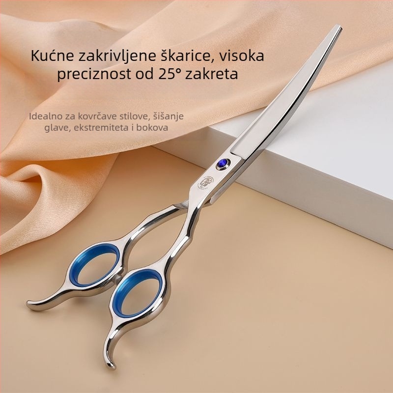 Set škare za njegu ljubimaca za pse – profesionalno šišanje, škare s zakrivljenim zubima za pahuljastu dlaku, materijal: svila cvijeta, 234 komada u kutiji