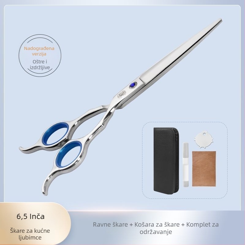 Set škare za njegu ljubimaca za pse – profesionalno šišanje, škare s zakrivljenim zubima za pahuljastu dlaku, materijal: svila cvijeta, 234 komada u kutiji