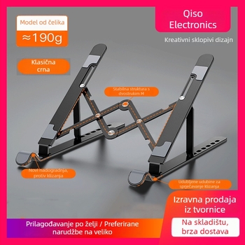 Plastična držač za laptop i tablet, A-104, prilagodljiv, sklopiv, lagan 145 g
