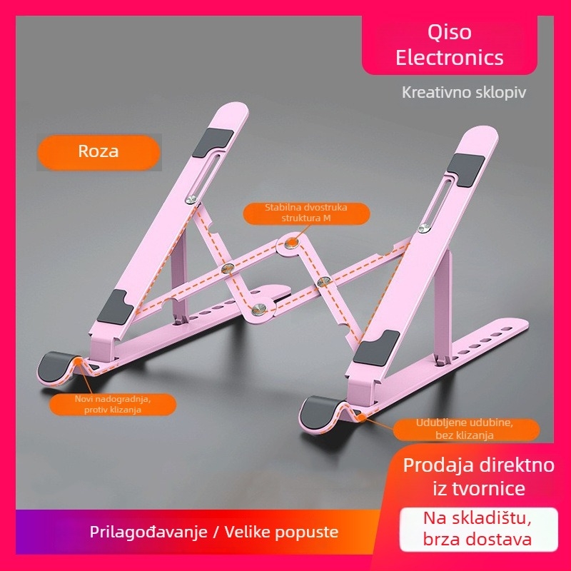 Plastična držač za laptop i tablet, A-104, prilagodljiv, sklopiv, lagan 145 g