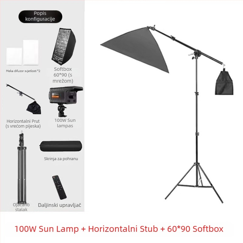 Profesionalno fotografsko svjetlo s Baorongkou glavom, dvostruka temperatura boje, nema promjene jačine svjetla