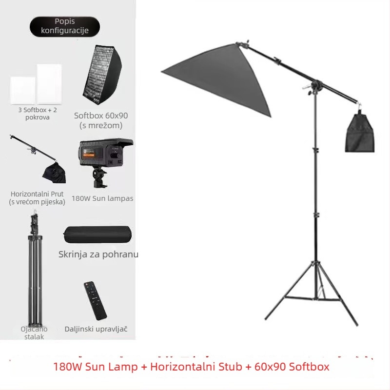 Profesionalno fotografsko svjetlo s Baorongkou glavom, dvostruka temperatura boje, nema promjene jačine svjetla