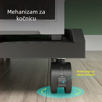 Držač za stolno računalo, dvostruki sloj, plastičan, prijenosan i okretan, instalacija bez bušenja